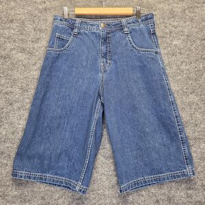 A-Lab Shorts Extra Large Blue Denim Baggy Jorts Expand Your Mind Bunny Graphic